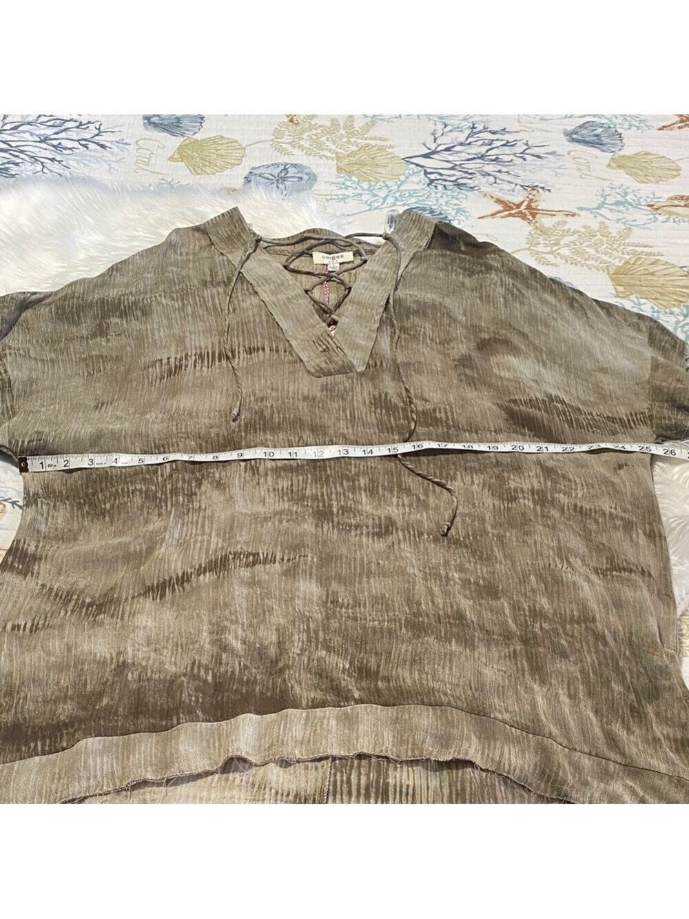 Umgee olive green Lace-Up Tunic Top - Picture 6 of 8